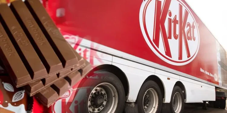 Kradzież transportu 12 ton batonów KitKat.